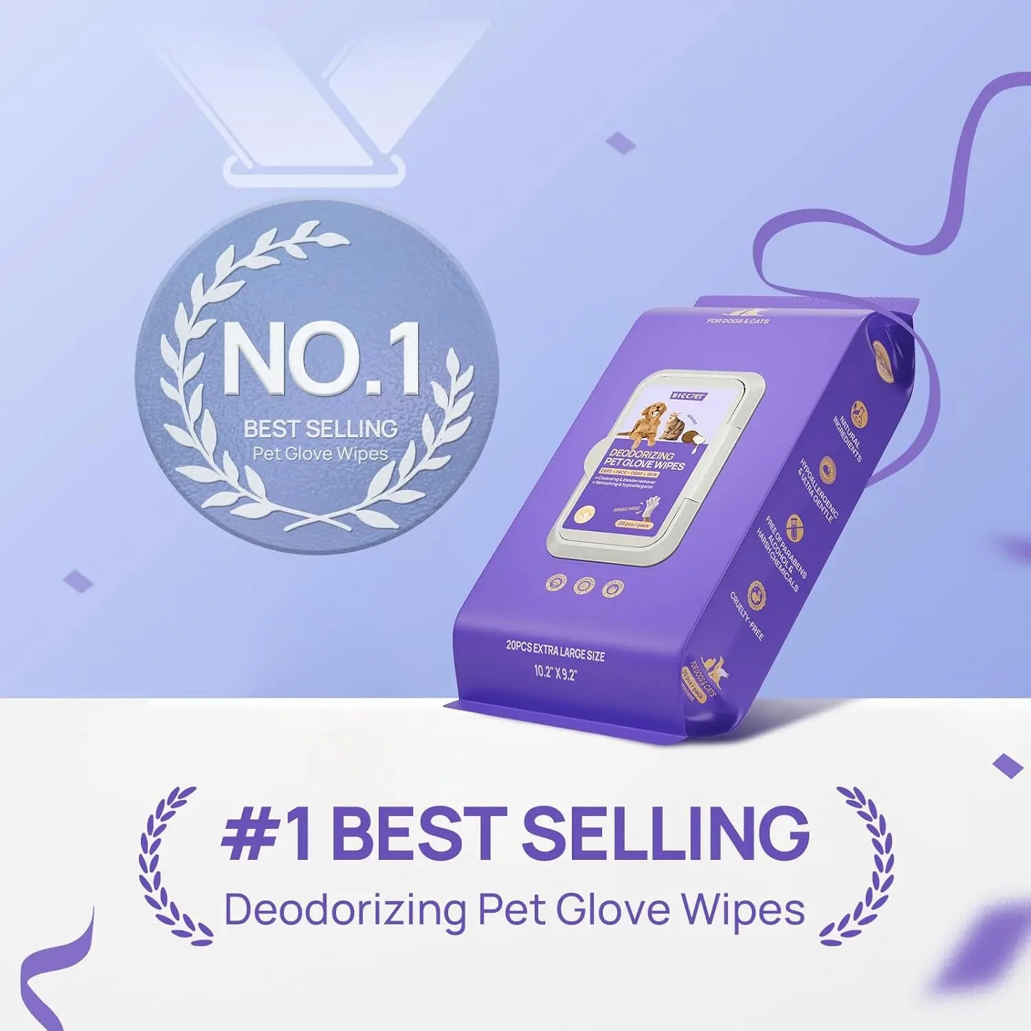 Pet Deodorizing Bathing Wipes