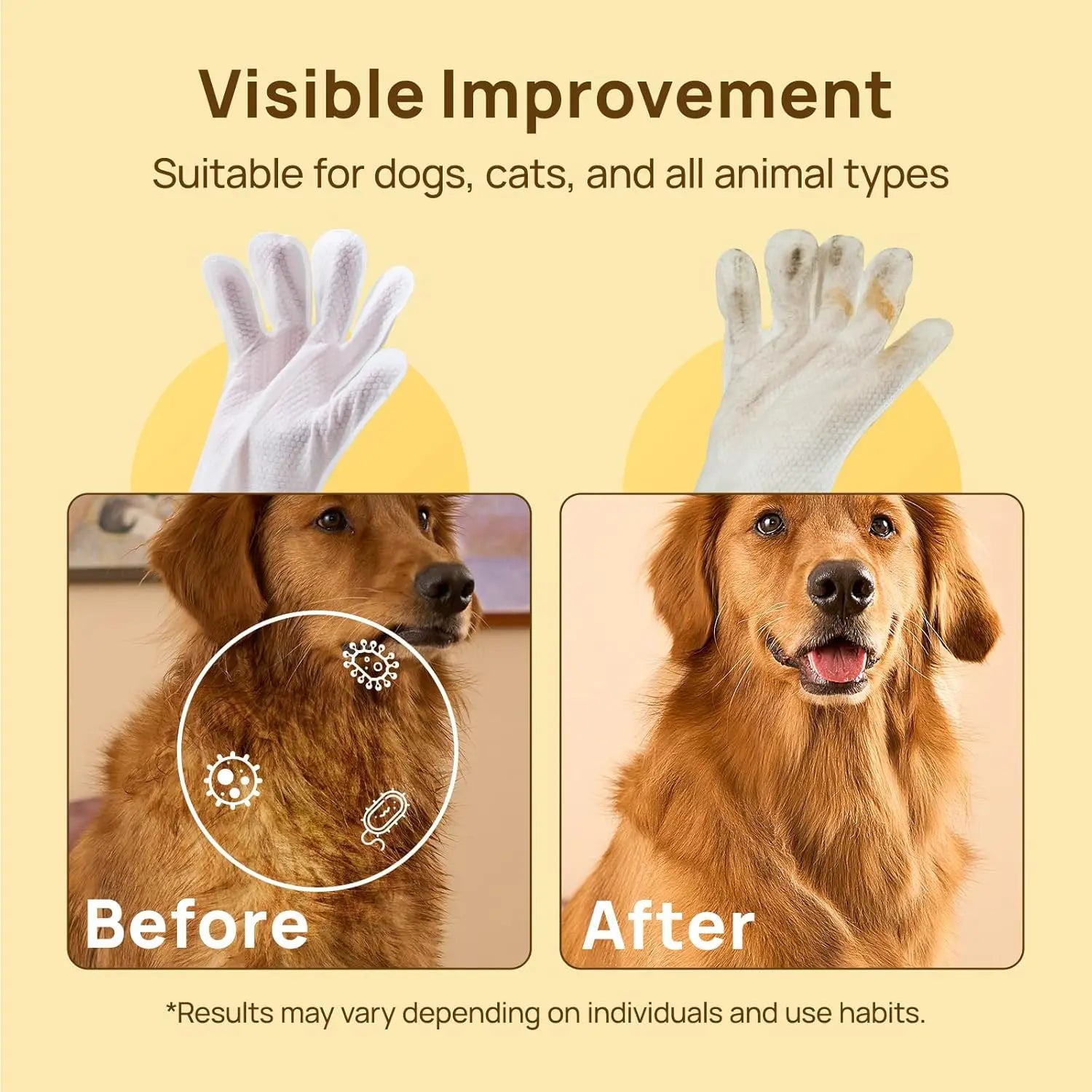 Pet Deodorizing Bathing Wipes