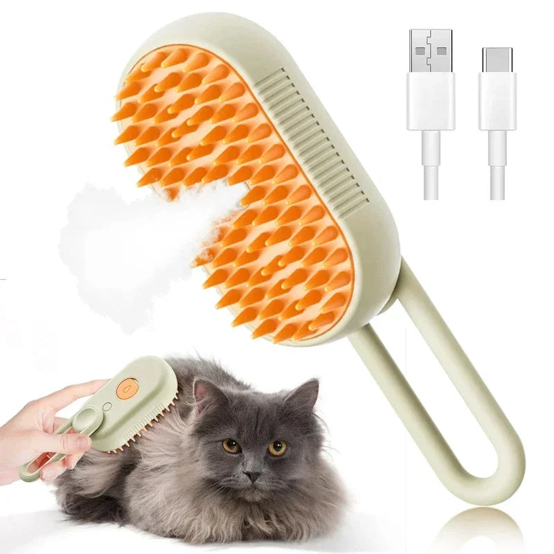 Steam Deshedding Pet Brush