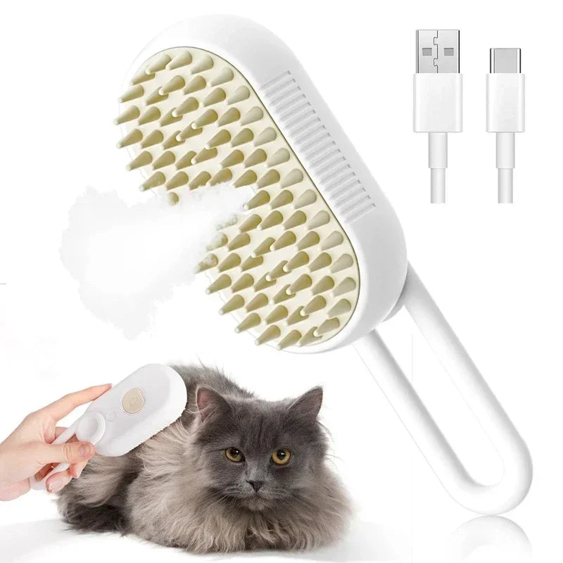 Steam Deshedding Pet Brush
